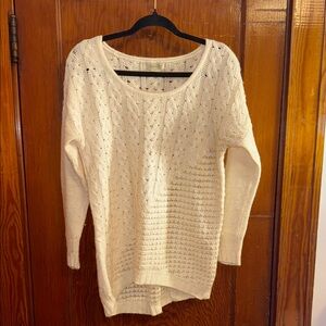 Vintage Lucky Brand Cream Cable Knit Sweater